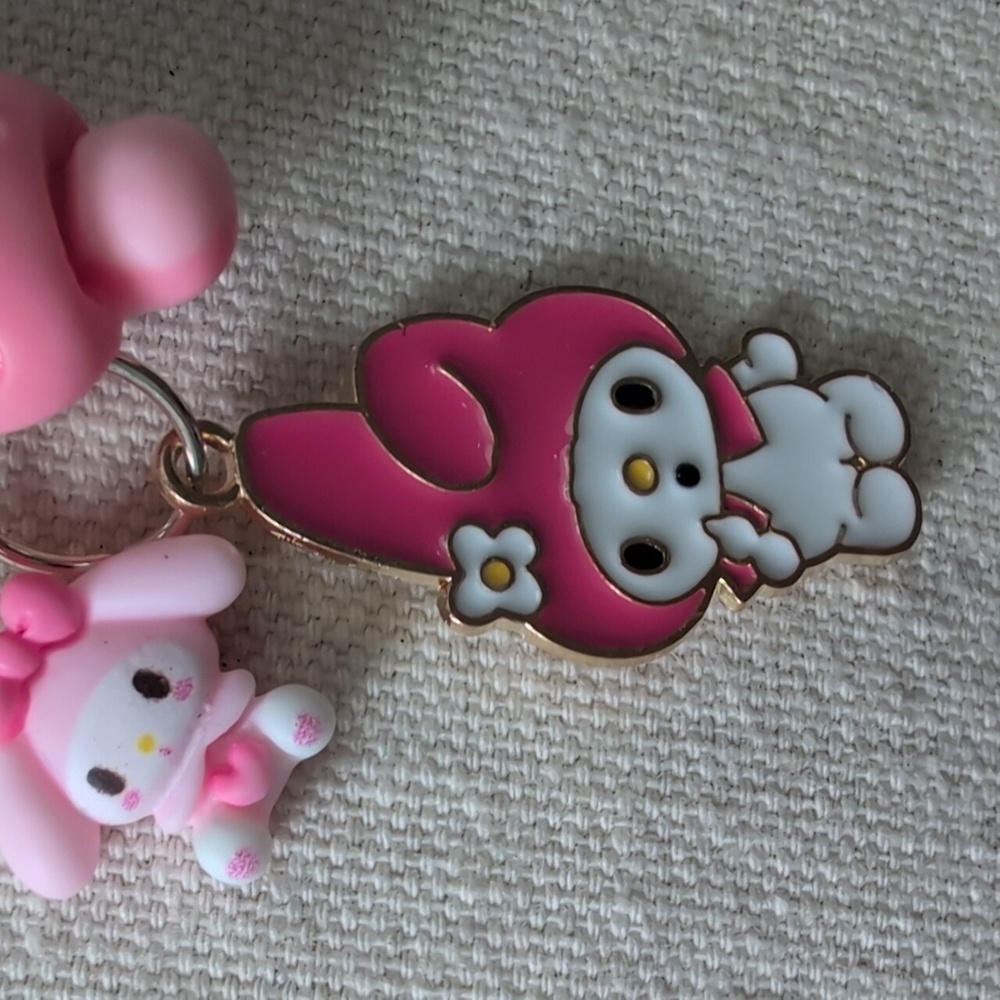 Sanrio My Melody Pink Keychain Hello Kitty Bag Charm *Customizable* - Picture 6 of 8